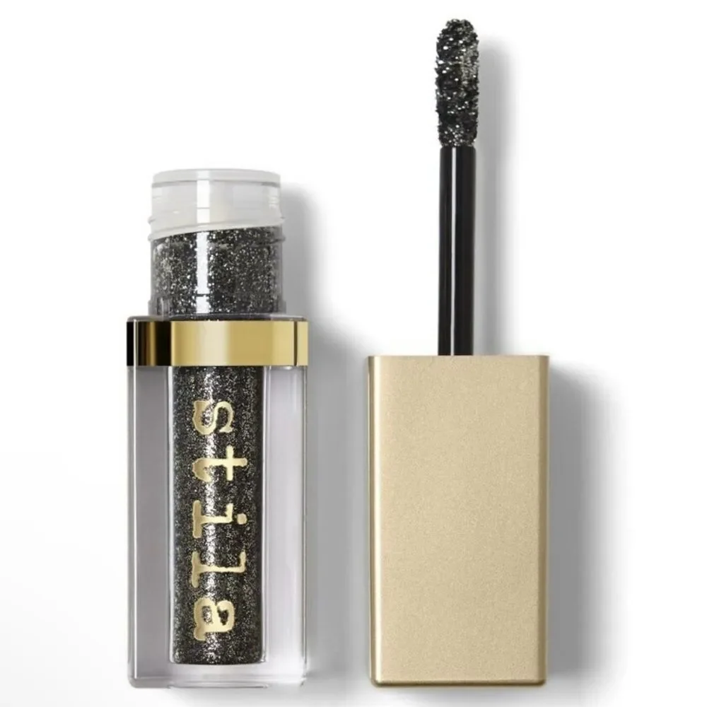 Stila Glitter & Glow Liquid Eye Shadow In Molten Midnight Full Size NIB
